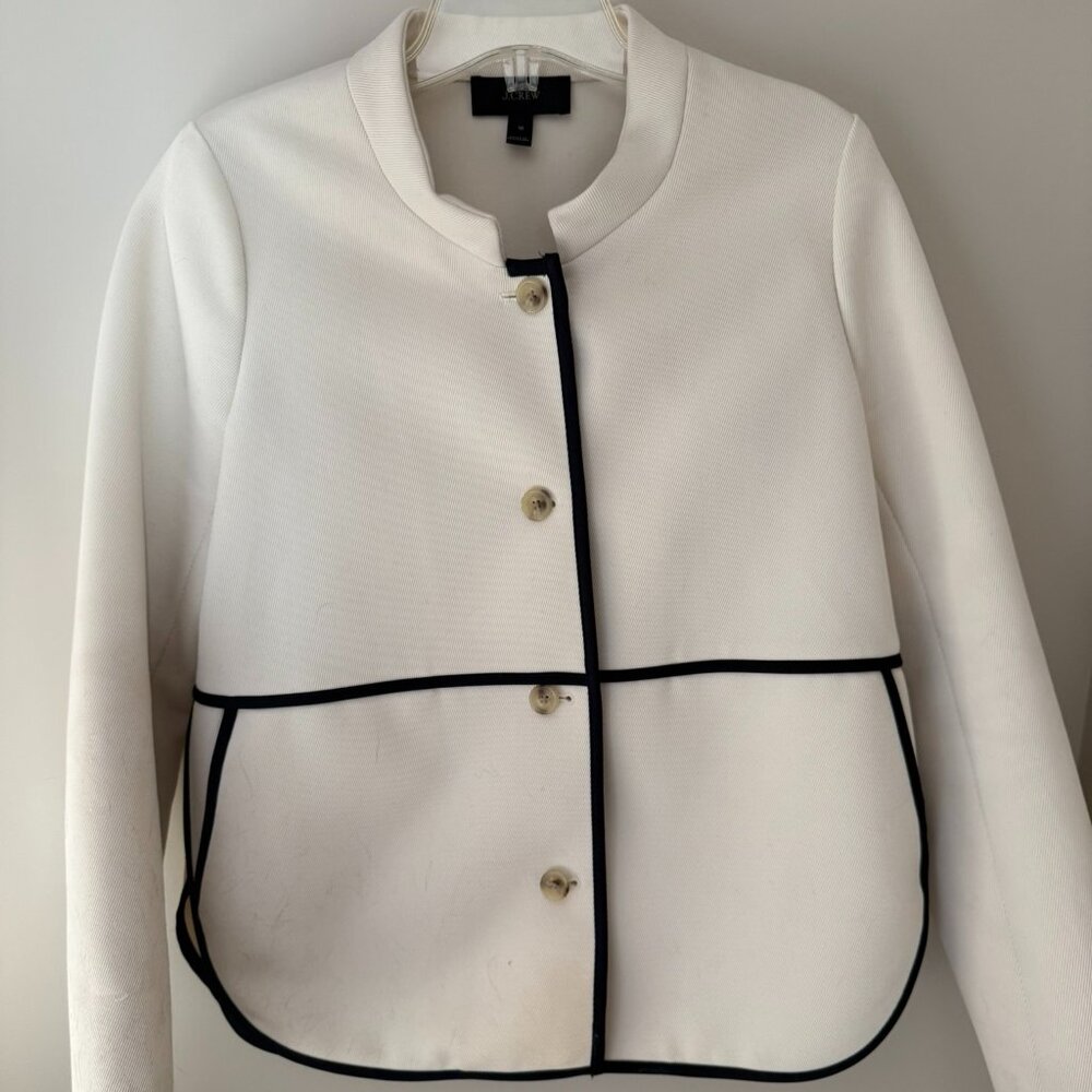 J CREW Blazer with Black Piping